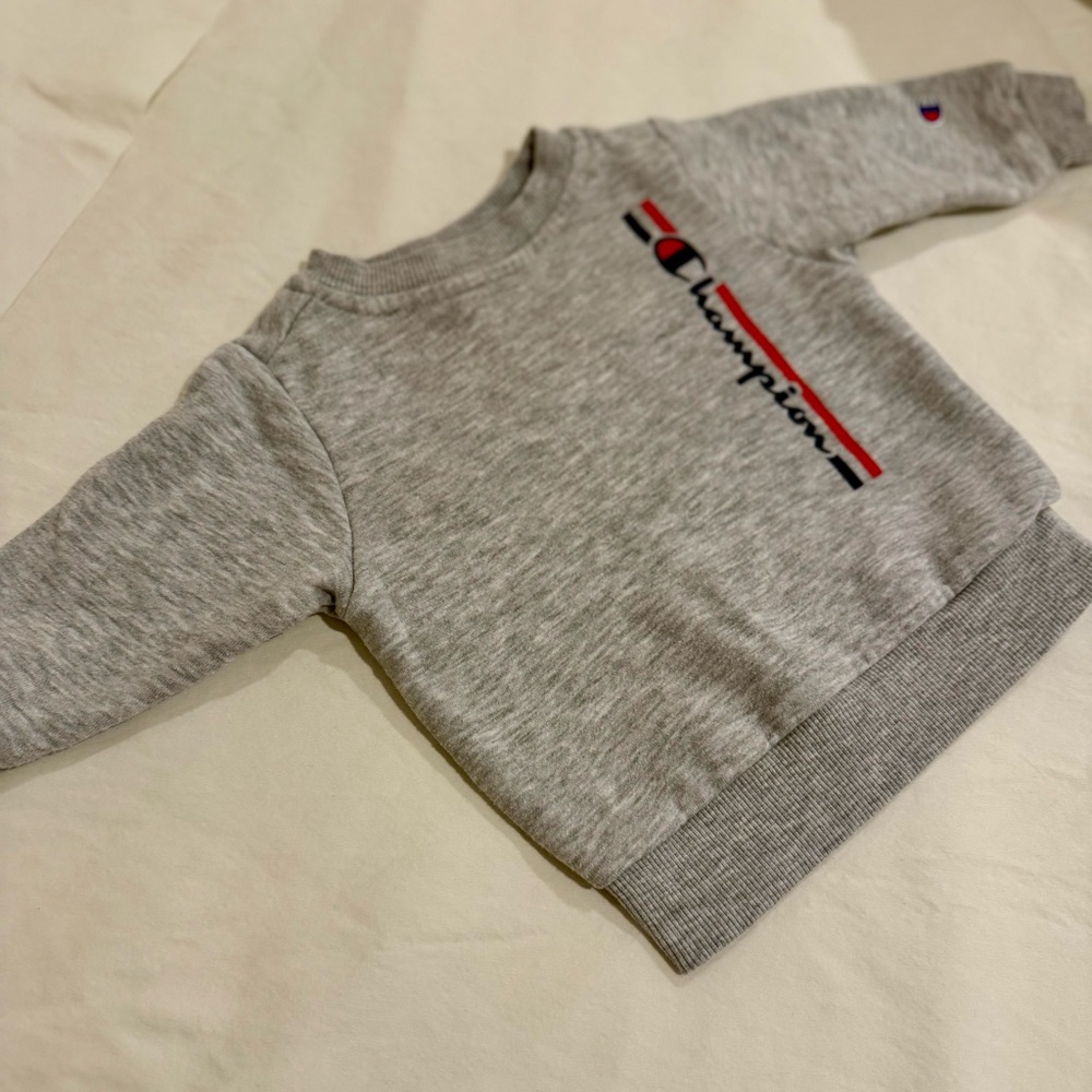 Champion Kids Light Gray Logo Sweatshirt